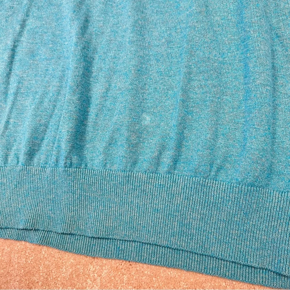 Banana Republic Silk Linen V Neck Lightweight Sweater Turquoise‎ Men's X Large
